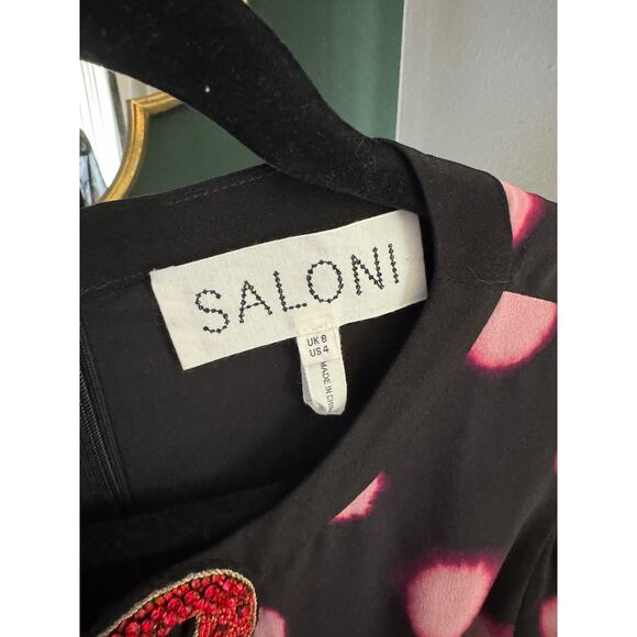 SALONI Jamie Heart Embellished Midi dress size US 4 - Picture 5 of 6